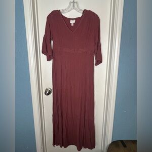 Knox Rose Dusty Rose Long Sleeve Dress